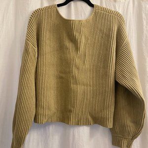 Lunya cotton silk reversible pullover soft green, Size Small